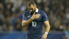 Benzema jugando con Francia