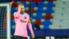 Messi en un juego con Barcelona