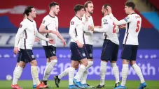 Jugadores de Inglaterra durante un compromiso