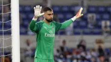 Donnarumma en un partido del Milan