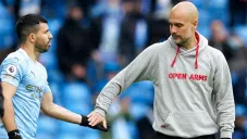 Agüero con Guardiola