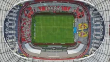 Una toma aérea del Estadio Azteca