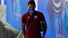 Cata Domínguez llegando al estadio