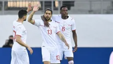 Jugadores de Suiza festejan un gol