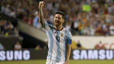 Messi en un partido con Argentina