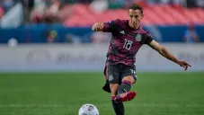 Andrés Guardado en el México vs Costa Rica