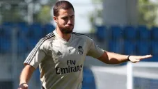 Eden Hazard en entrenamiento con el Real Madrid