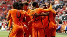 Jugadores de Países Bajos en festejo