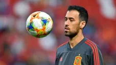 Busquets previo a un partido con España