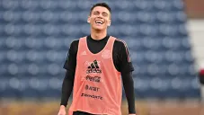 Héctor Moreno durante un entrenamiento con el Tri