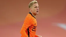 Donny van de Beek durante un partido con Países Bajos