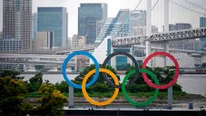 Los aros olímpicos en Japón