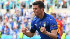 Matteo Pessina en festejo con Italia