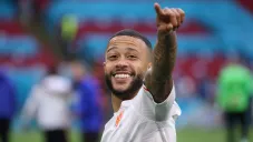 Memphis Depay en celebración