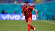 Eden Hazard durante un partido con Bélgica