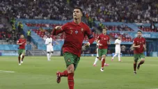 Cristiano Ronaldo festeja un gol con Portugal