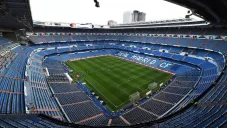 Toma panorámica del Estadio Santiago Bernabéu
