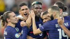 Pogba con el conjunto de Francia