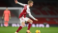 Martin Odegaard durante un partido con Arsenal