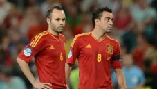 Iniesta y Xavi con España