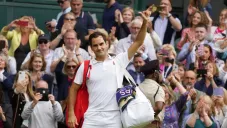 Roger Federer tras su eliminación en Wimbledon