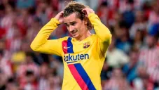 Antoine Griezmann reaciona durante partido con el Barcelona