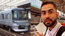 Esquivel y Beltrán en el metro de Japón