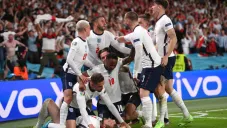 Jugadores de Inglaterra durante la Eurocopa