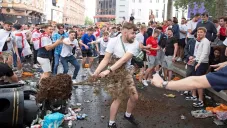 Disturbios en las afueras de Wembley