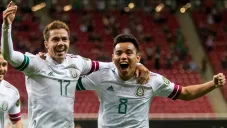 Córdova y Charly Rodríguez en festejo de gol