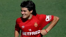 Luka Romero durante un duelo con el Mallorca