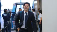 Solari a su llegada al Corregidora