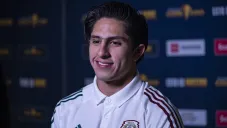 Alan Cervantes en conferencia de prensa del Tricolor