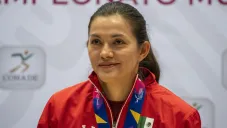María del Rosario Espinoza en conferencia de prensa