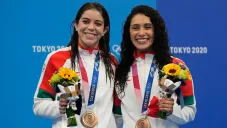 Alejandra Orozco y Gabriela Agúndez, tras ganar su medalla