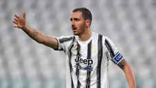 Bonucci en un partido de la Juve con el gafete