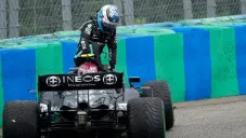 Bottas tras el accidente