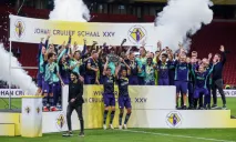 Jugadores del PSV festejando el título de la Supercopa de Países Bajos