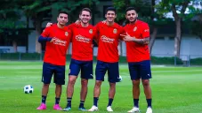 Los medallistas olímpicos de Chivas en un entrenamiento