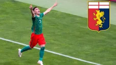 Johan Vásquez celebra gol con el Tri en Tokio 2020