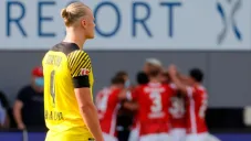 Haaland en el duelo entre el Borussia Dortmund y Friburgo