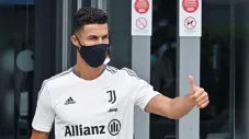 Cristiano Ronaldo en un entrenamiento de la Juventus