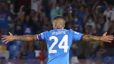 Lorenzo Insigne celebrando su gol ante Venezia