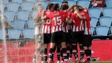 Jugadores del Athletic celebrando el gol vs el Celta