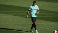 Cristiano Ronaldo durante un entrenamiento con Portugal