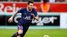 Lionel Messi en su debut con el PSG