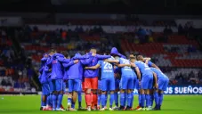 Jugadores de Cruz Azul previo a un partido