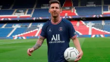 Messi en su presentación en el PSG