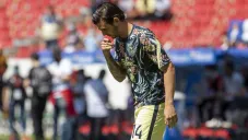 Nicolás Benedetti previo a un partido de América