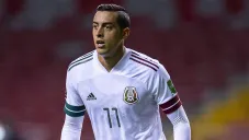 Funes Mori, en acción con la Selección Mexicana